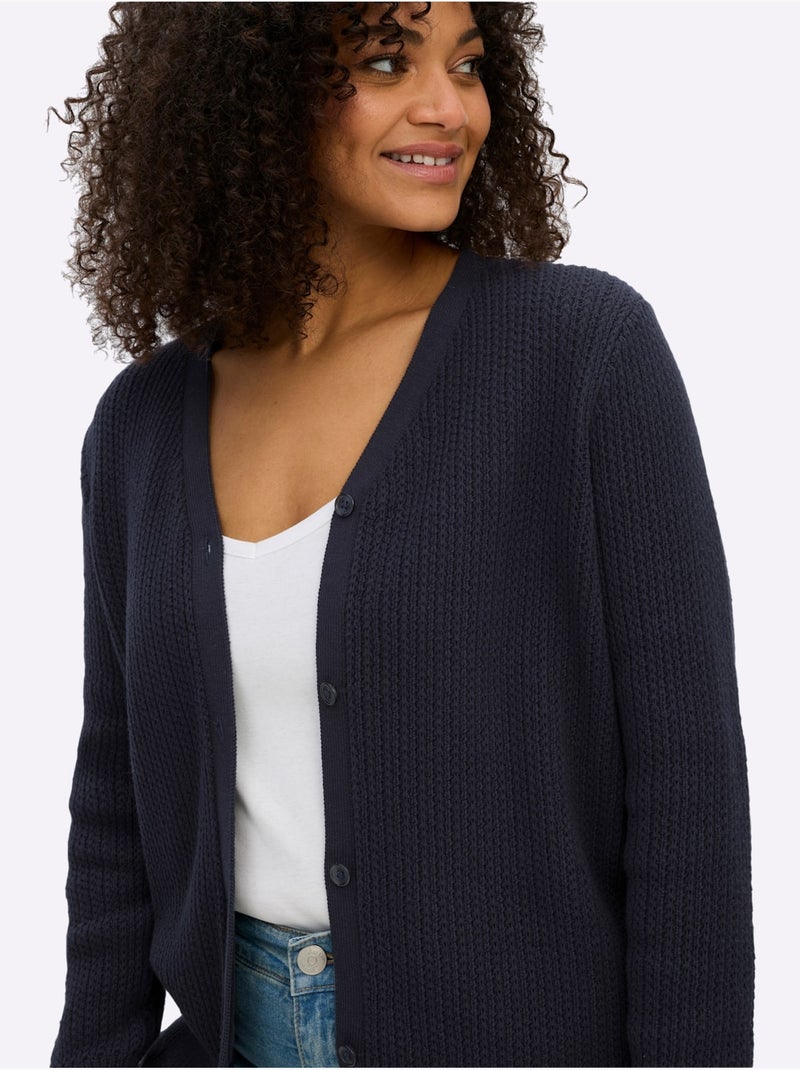 Gilet Ajouré - Taille Standard - Sheego Bleu foncé - Kiabi