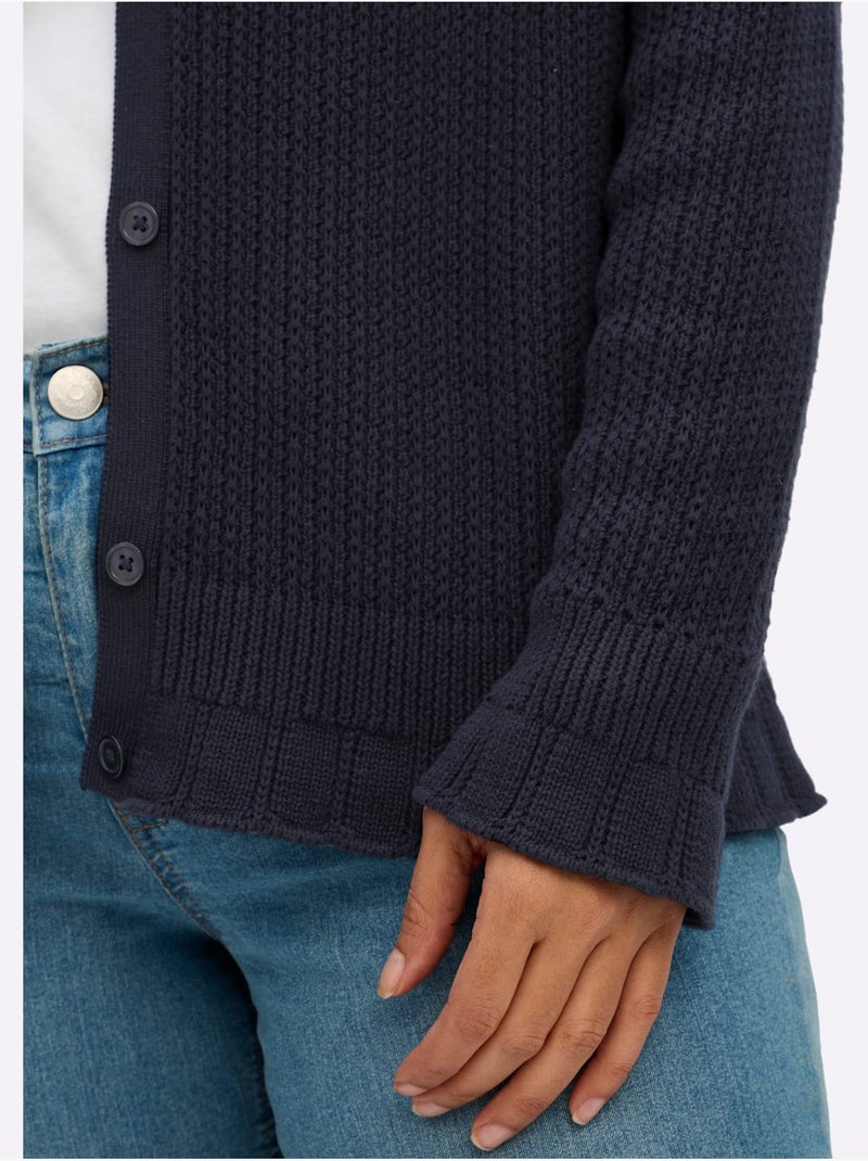 Gilet Ajouré - Taille Standard - Sheego Bleu foncé - Kiabi