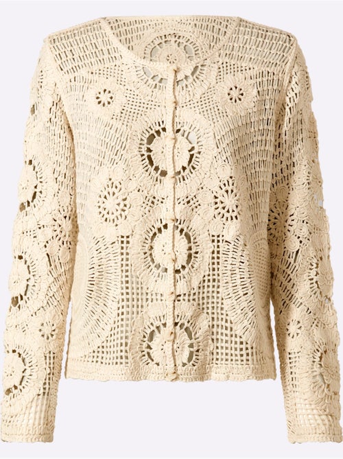 Gilet ajouré aspect crochet - taille standard - helline - Kiabi