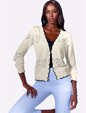 Gilet Ajouré Avec Motif Ajouré - Taille Standard - Helline