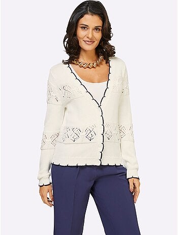 Gilet Ajouré Avec Motif Ajouré - Taille Standard - Helline