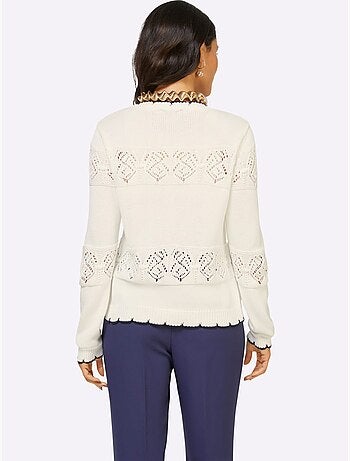 Gilet Ajouré Avec Motif Ajouré - Taille Standard - Helline