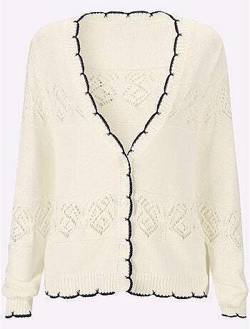 Gilet Ajouré Avec Motif Ajouré - Taille Standard - Helline