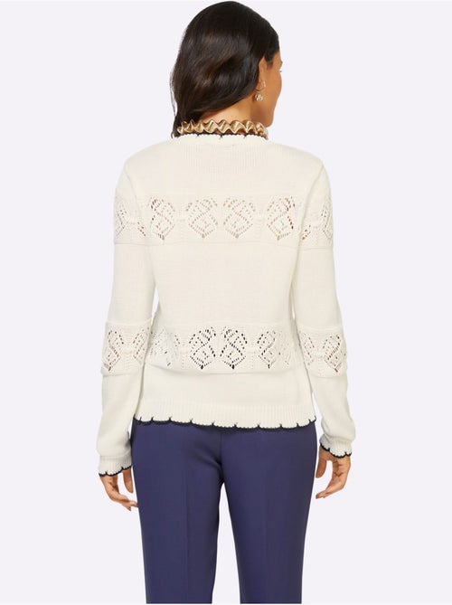 Gilet Ajouré Avec Motif Ajouré - Taille Standard - helline - Kiabi