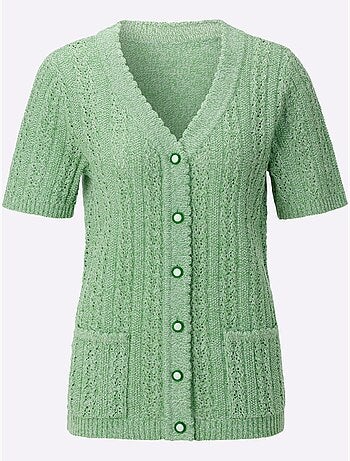 Gilet Ajouré Fils Chinés - Taille Standard - Witt
