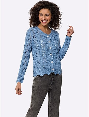 Gilet ajouré motif ajouré intégral - taille standard - helline
