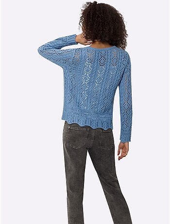 Gilet ajouré motif ajouré intégral - taille standard - helline