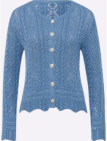 Gilet ajouré motif ajouré intégral - taille standard - helline