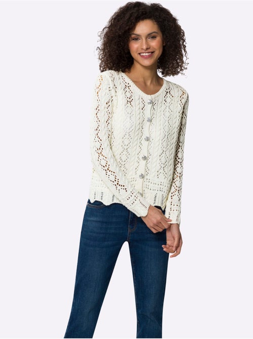 Gilet Ajouré Motif Ajouré Intégral - Taille Standard - helline - Kiabi
