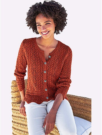 Gilet Ajouré Motif Ajouré Intégral - Taille Standard - Helline