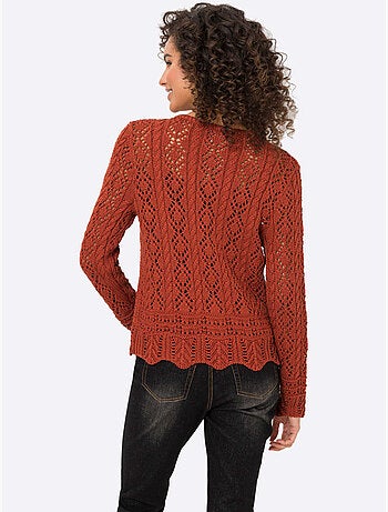 Gilet Ajouré Motif Ajouré Intégral - Taille Standard - Helline