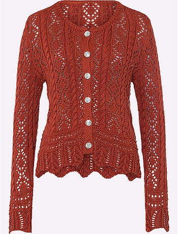 Gilet Ajouré Motif Ajouré Intégral - Taille Standard - Helline