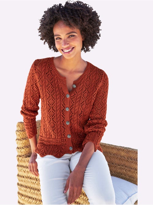Gilet Ajouré Motif Ajouré Intégral - Taille Standard - Helline - Kiabi