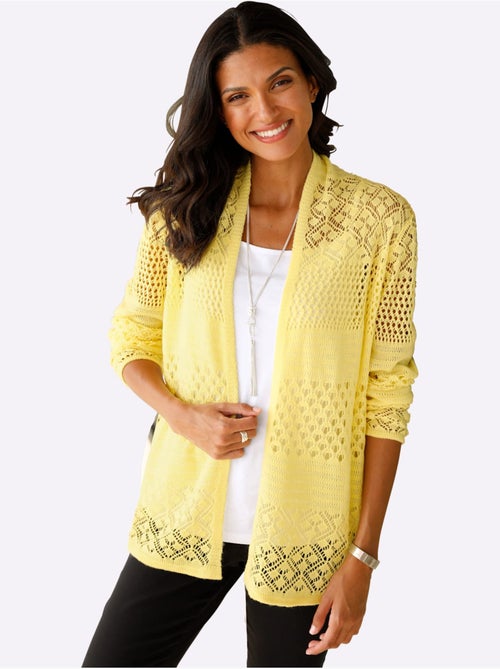 Gilet Ajouré Motif Ajouré Intégral - Taille Standard - Moda Vilona - Kiabi