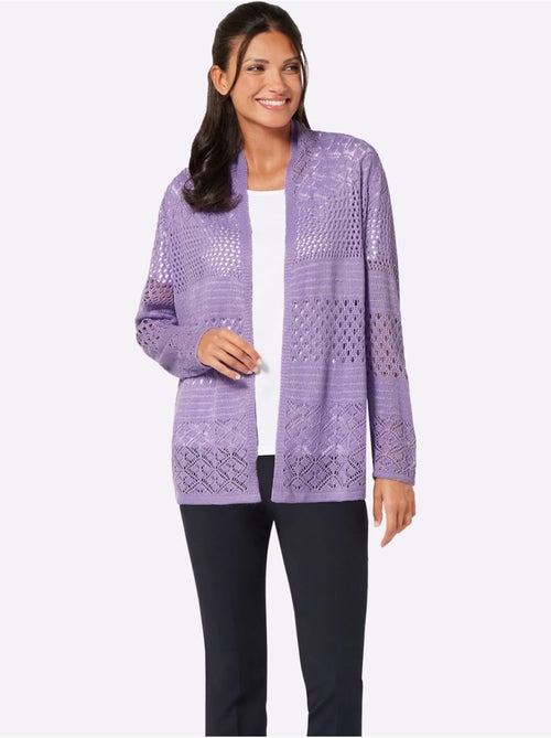 Gilet Ajouré Motif Ajouré Intégral - Taille Standard - Moda Vilona - Kiabi