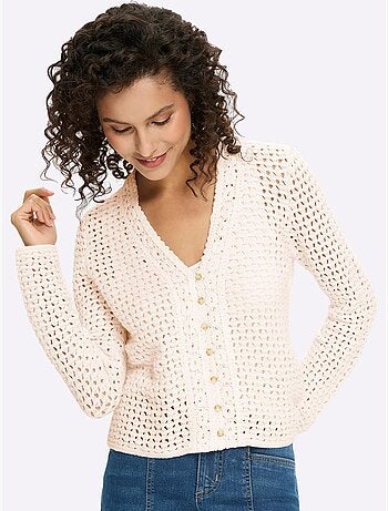 Gilet Ajouré Motif Ajouré Léger - Taille Standard - Helline