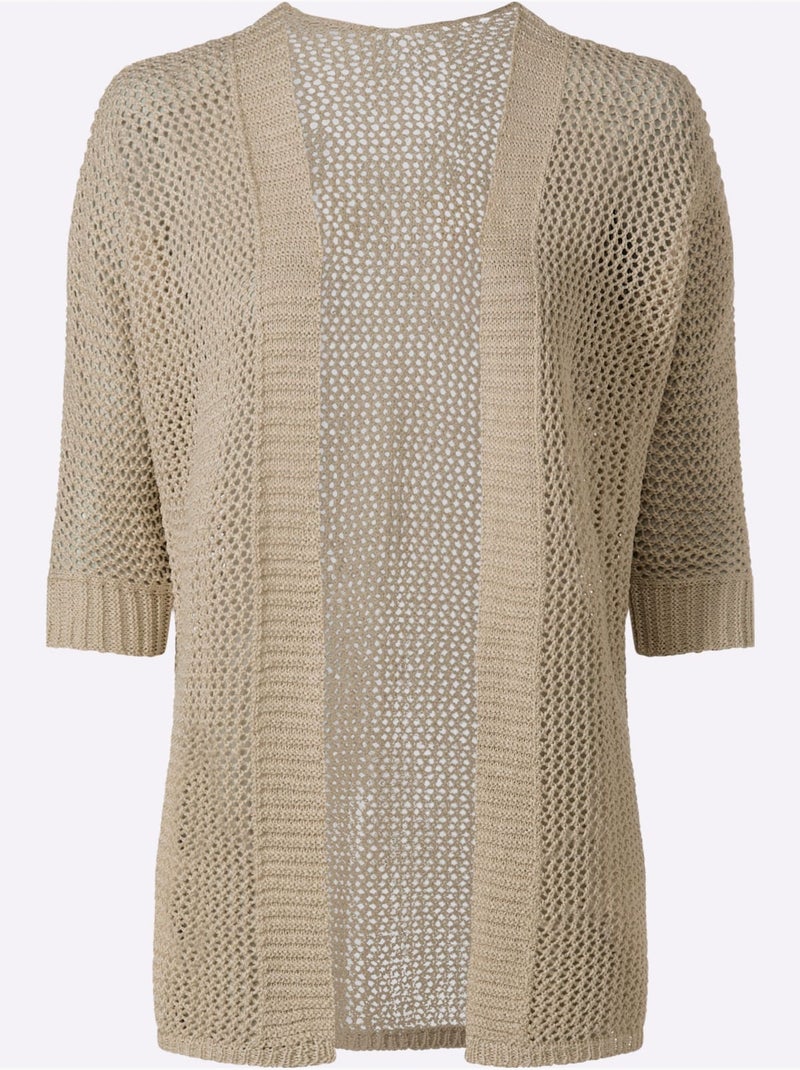 Gilet ajouré motif ajouré léger - taille standard - helline Sable - Kiabi