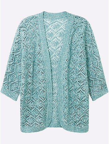Gilet Ajouré Motif Ajouré Léger - Taille Standard - Moda Vilona