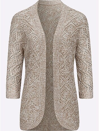 Gilet Ajouré Motif Ajouré Léger - Taille Standard - Moda Vilona