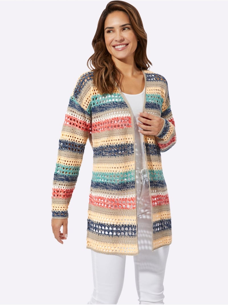 Gilet Ajouré Motif Ajouré Léger - Taille Standard - Moda Vilona Ecru - Kiabi