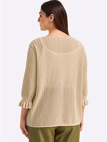 Gilet Ajouré Motif Ajouré Léger - Taille Standard - Sheego
