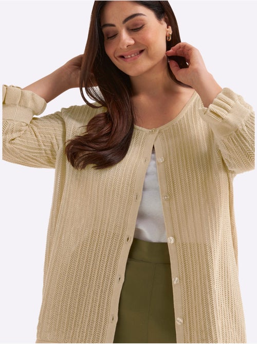 Gilet Ajouré Motif Ajouré Léger - Taille Standard - Sheego - Kiabi