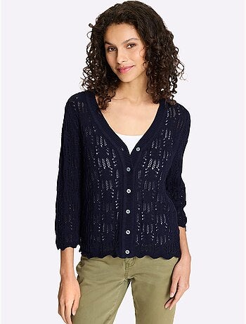 Gilet ajouré pur coton - taille standard - helline
