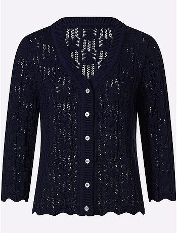 Gilet ajouré pur coton - taille standard - helline