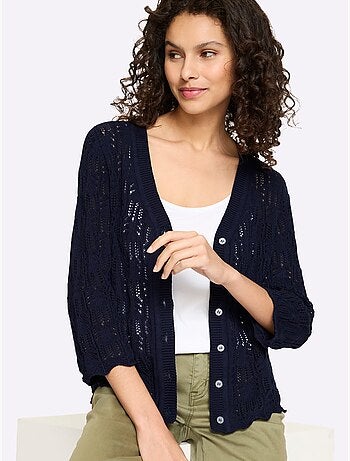 Gilet ajouré pur coton - taille standard - helline