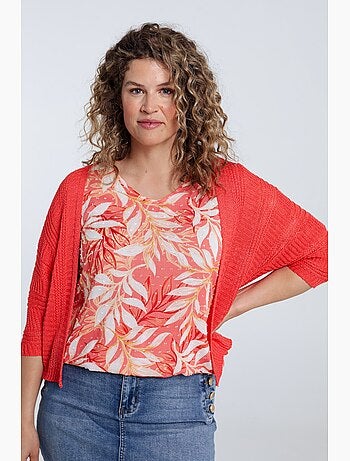 Gilet ajouré uni PAPRIKA
