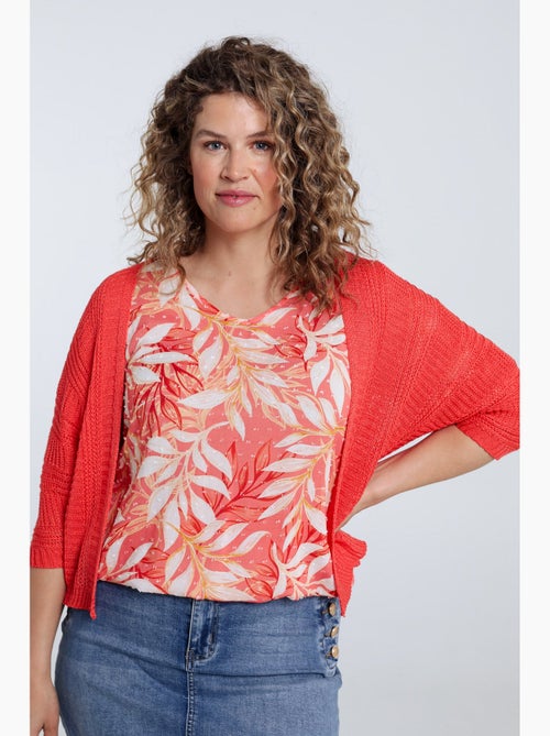 Gilet ajouré uni PAPRIKA - Kiabi