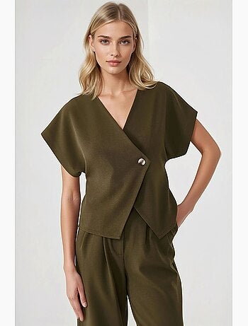 Gilet ajusté à col en v hiccup