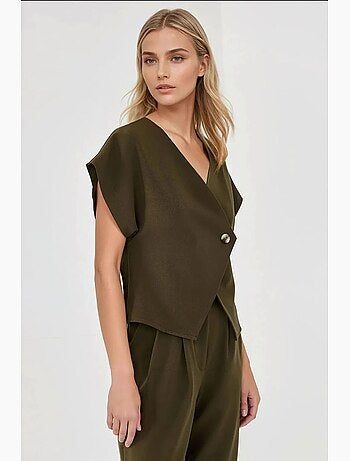 Gilet ajusté à col en v hiccup