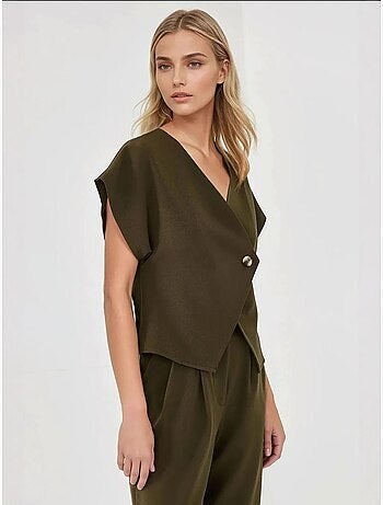 Gilet ajusté à col en V