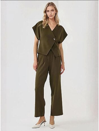 Gilet ajusté à col en V