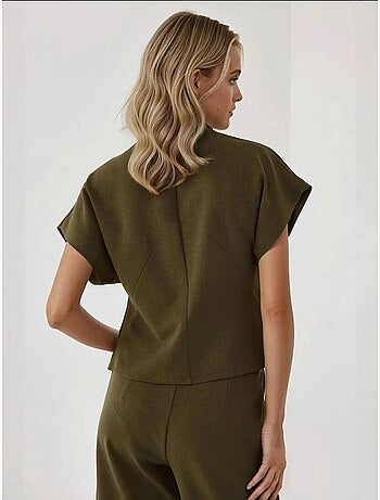 Gilet ajusté à col en V