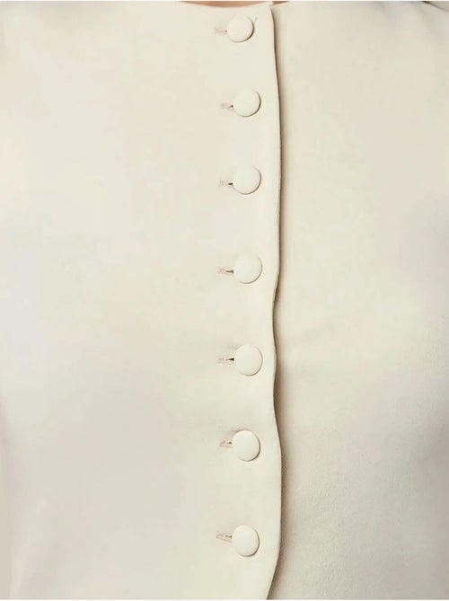 Gilet ajusté à col ras du cou avec détails boutonnés - Kiabi Gilet ajusté à col ras du cou avec détails boutonnés - Kiabi