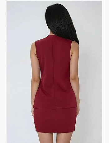 Gilet ajusté sans manches à col en v hiccup