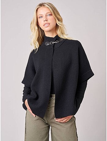 Gilet ample femme fermeture agrafes 'deeluxe'