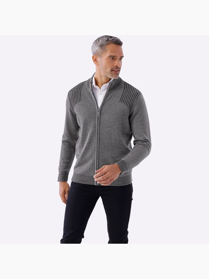 Gilet aspect bicolore - taille standard - moda vilona Gris - Kiabi