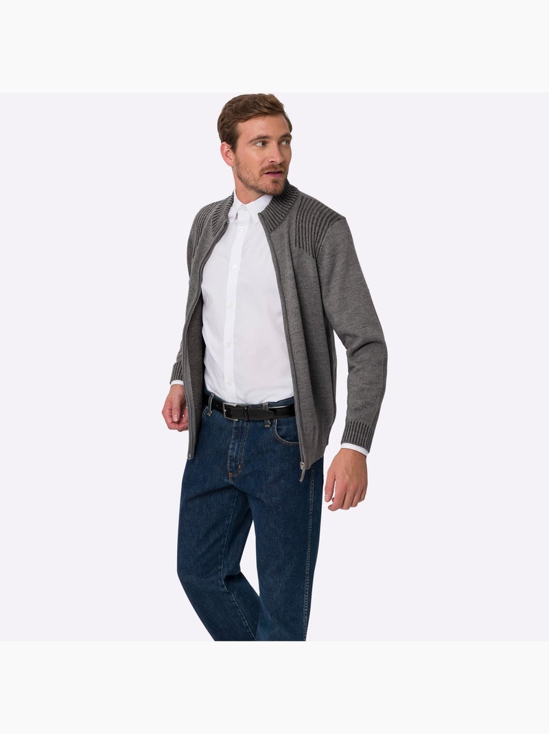 Gilet aspect bicolore - taille standard - moda vilona Gris - Kiabi