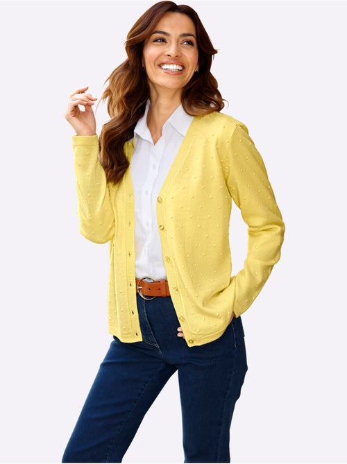 Gilet aspect pois 3d - taille standard - moda vilona - Kiabi Gilet aspect pois 3d - taille standard - moda vilona - Kiabi