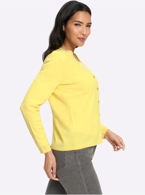 Gilet aspect pois 3d - taille standard - moda vilona - Kiabi Gilet aspect pois 3d - taille standard - moda vilona - Kiabi