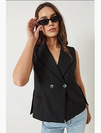 Gilet asymétrique à col châle lucci