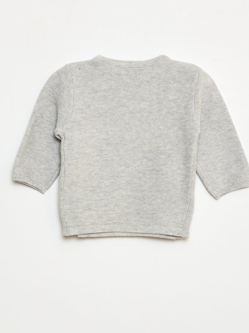 Gilet asymétrique gris clair - Kiabi