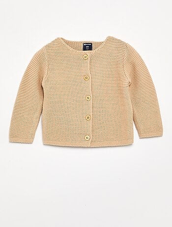 Gilet au point mousse