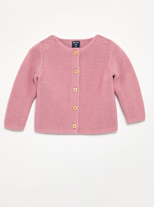 Gilet au point mousse - Kiabi