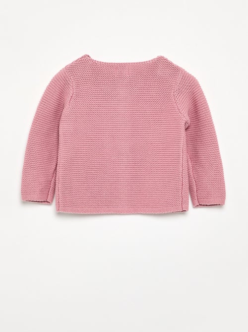 Gilet au point mousse - Kiabi