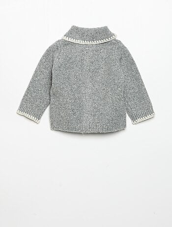 Gilet avec bords fantaisie contrastés