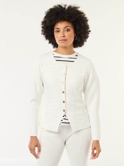 Gilet avec boutons dorés - Kiabi